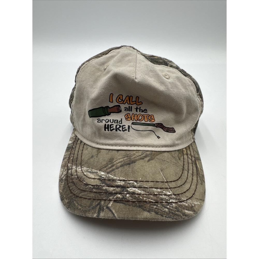 VTG Realtree Toddler Camo Duck " I call the shots around here" Hunting Cap EUC
